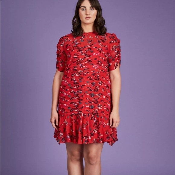 Tanya Taylor Sz 20 Pink Printed Carti Sheath Dress - Picture 2 of 8